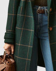Women’s Plaid Winter Layer Long Coat