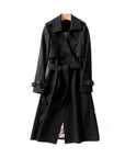 Women’s Timeless Long Trench Coat with Adjustable Belt