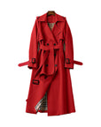 Women’s Timeless Long Trench Coat with Adjustable Belt