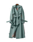 Women’s Timeless Long Trench Coat with Adjustable Belt