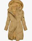 Soft Long Puff Thermal Hooded Warm Coat for Women