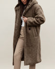Women’s Hooded Cozy Winter Long Teddy Coat