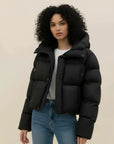 Women’s Structured Fit Short Hooded Puffer Jacket