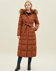 Women’s  Winter Fit Hooded Long Puffer Coat