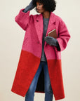 Women’s Fit Oversized Check Long Coat